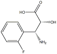 (2R,3R)-3-Amino-3-(2-fluoro-phenyl)-2-hydroxy-propanoic acid Struktur