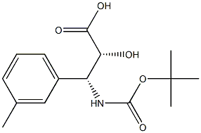 N-Boc-(2R,3R)-3-Amino-2-hydroxy-3-(3-methyl-phenyl)-propanoic acid Struktur