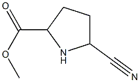 5-Cyano-pyrrolidine-2-carboxylic acid methyl ester Struktur