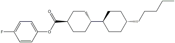 4-fluorophenyl trans-4-(trans-4-pentylcyclohexyl)cyclohexanecarboxylate Struktur