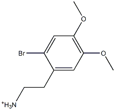 2-(2-Bromo-4,5-dimethoxy-phenyl)-ethyl-ammonium Struktur