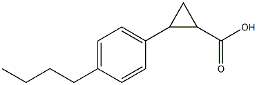 2-(4-Butyl-phenyl)-cyclopropanecarboxylic acid Struktur