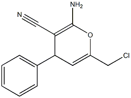 6-Amino-2-chloromethyl-5-cyano-4-phenyl-4H-pyran- Struktur