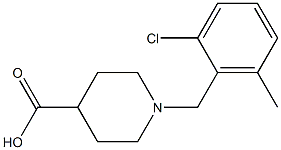 1-(2-chloro-6-methylbenzyl)piperidine-4-carboxylic acid Struktur