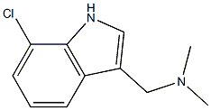 1-(7-chloro-1H-indol-3-yl)-N,N-dimethylmethanamine Struktur