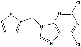 2,6-dichloro-9-(thiophen-2-ylmethyl)-9H-purine Struktur