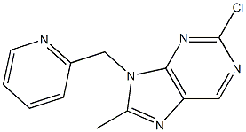 2-chloro-8-methyl-9-(pyridin-2-ylmethyl)-9H-purine Struktur