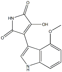 3-hydroxy-4-(4-methoxy-1H-indol-3-yl)-1H-pyrrole-2,5-dione Struktur