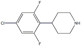 4-(4-chloro-2,6-difluorophenyl)piperidine Struktur