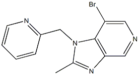 7-bromo-2-methyl-1-(pyridin-2-ylmethyl)-1H-imidazo[4,5-c]pyridine Struktur