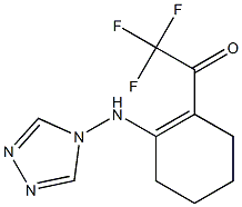 1-[N-(1,2,4-TRIAZOL-4-YL)AMINO]-2-(TRIFLUOROACETYL)CYCLOHEX-1-ENE Struktur