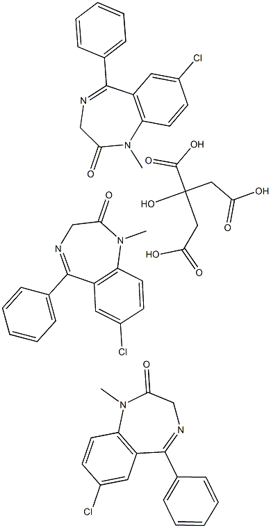 TRI-SALIUM CITRATE Struktur