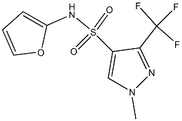 N4-FURAN-2-YL-1-METHYL-3-(TRIFLUOROMETHYL)-1H-PYRAZOLE-4-SULFONAMIDE Struktur