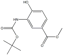 METHYL-3-TBOC-AMINO-4-HYDROXY BENZOATE Struktur