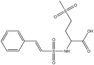 4-(METHYLSULFONYL)-2-({[2-PHENYLVINYL]SULFONYL}AMINO)BUTANOIC ACID Struktur