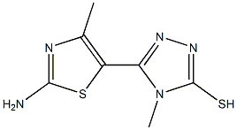 5-(2-AMINO-4-METHYL-1,3-THIAZOL-5-YL)-4-METHYL-4H-1,2,4-TRIAZOLE-3-THIOL Struktur