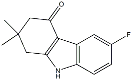 6-FLUORO-2,2-DIMETHYL-1,2,3,9-TETRAHYDRO-4H-CARBAZOL-4-ONE Struktur