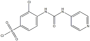 3-CHLORO-4-(3-PYRIDIN-4-YL-UREIDO)-BENZENESULFONYLCHLORIDE Struktur