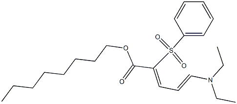 OCTYL 5-DIETHYLAMINO-2-PHENYLSULFONYL-2,4-PENTADIENOATE Struktur