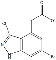 6-BROMO-3-CHLOROINDAZOLE-4-METHYL CARBOXYLATE Struktur