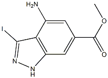 3-IODO-6-METHOXYCARBONYL-4-AMINO(1H)INDAZOLE Struktur