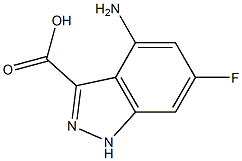 6-FLUORO-4-AMINOINDAZOLE-3-CARBOXYLIC ACID Struktur