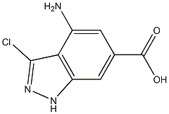 4-AMINO-3-CHLOROINDAZOLE-6-CARBOXYLIC ACID Struktur