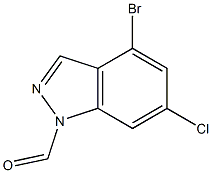 4-BROMO-6-CHLOROINDAZOLECARBOXYALDEHYDE Struktur