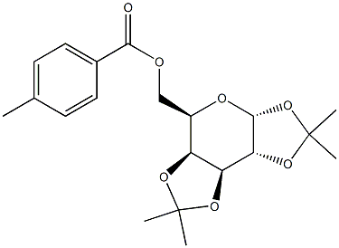 1,2:3,4-DI-O-ISOPROPYLIDENE-6-O-(4-METHYLBENZOYL)-A-D-GALACTOPYRANOSE Struktur