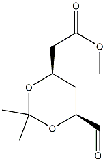 METHYL (3R,5S)-6-OXO-3,5-ISOPROPYLIDEREDIOXYHEXANOATE Struktur