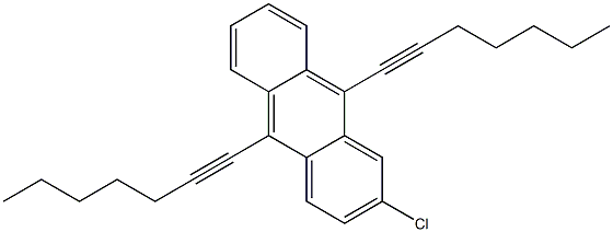 2-CHLORO-9,10-DIHEPT-1-YNYLANTHRACENE Struktur