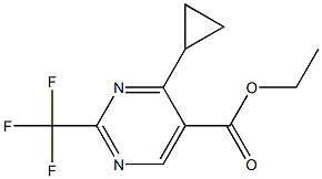 4-CYCLOPROPYL-2-(TRIFLUOROMETHYL)PYRIMIDINE-5-CARBOXYLIC ACID ETHYL ESTER Struktur