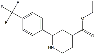 ETHYL CIS-2-[4-(TRIFLUOROMETHYL)PHENYL]PIPERIDINE-4-CARBOXYLATE Struktur