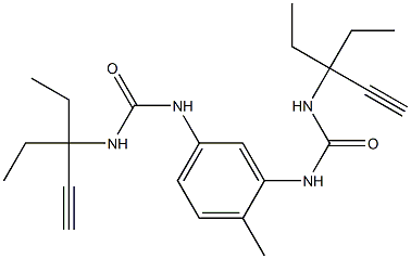 N-(1,1-diethylprop-2-ynyl)-N'-[3-({[(1,1-diethylprop-2-ynyl)amino]carbonyl}amino)-4-methylphenyl]urea Struktur