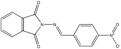 2-[(4-nitrobenzylidene)amino]isoindoline-1,3-dione Struktur