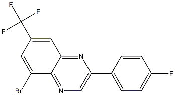 5-bromo-2-(4-fluorophenyl)-7-(trifluoromethyl)quinoxaline Struktur