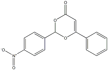 2-(4-nitrophenyl)-6-phenyl-4H-1,3-dioxin-4-one Struktur