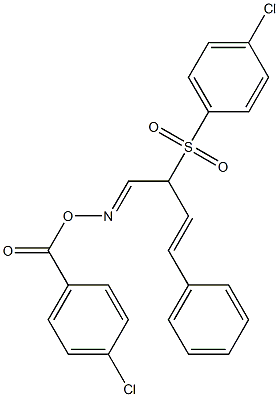 [1-({[(4-chlorobenzoyl)oxy]imino}methyl)-3-phenyl-2-propenyl](4-chlorophenyl)dioxo-lambda~6~-sulfane Struktur