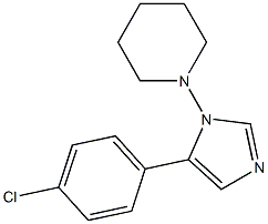 1-[5-(4-chlorophenyl)-1H-imidazol-1-yl]piperidine Struktur