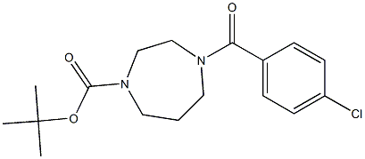 tert-butyl 4-(4-chlorobenzoyl)-1,4-diazepane-1-carboxylate Struktur