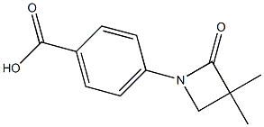 4-(3,3-dimethyl-2-oxo-1-azetanyl)benzenecarboxylic acid Struktur