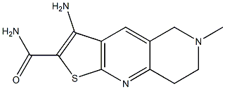 3-amino-6-methyl-5,6,7,8-tetrahydrothieno[2,3-b][1,6]naphthyridine-2-carboxamide Struktur