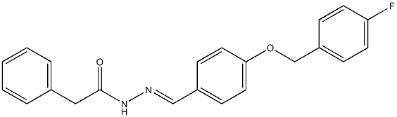 N'-((E)-{4-[(4-fluorobenzyl)oxy]phenyl}methylidene)-2-phenylacetohydrazide Struktur