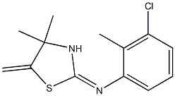 N1-(4,4-dimethyl-5-methylidene-1,3-thiazolan-2-yliden)-3-chloro-2-methylaniline Struktur