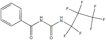 N-benzoyl-N'-(1,1,2,2,3,3,3-heptafluoropropyl)urea Struktur