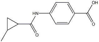 4-{[(2-methylcyclopropyl)carbonyl]amino}benzoic acid Struktur