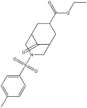 ethyl 3-[(4-methylphenyl)sulfonyl]-9-oxo-3-azabicyclo[3.3.1]nonane-7-carboxylate Struktur