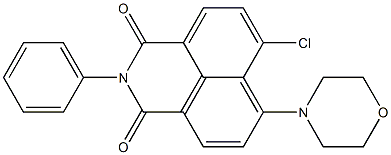 6-chloro-7-morpholino-2-phenyl-2,3-dihydro-1H-benzo[de]isoquinoline-1,3-dione Struktur