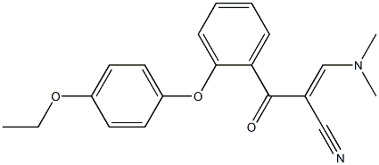 (E)-3-(dimethylamino)-2-[2-(4-ethoxyphenoxy)benzoyl]-2-propenenitrile Struktur