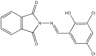 2-[(3,5-dichloro-2-hydroxybenzylidene)amino]isoindoline-1,3-dione Struktur